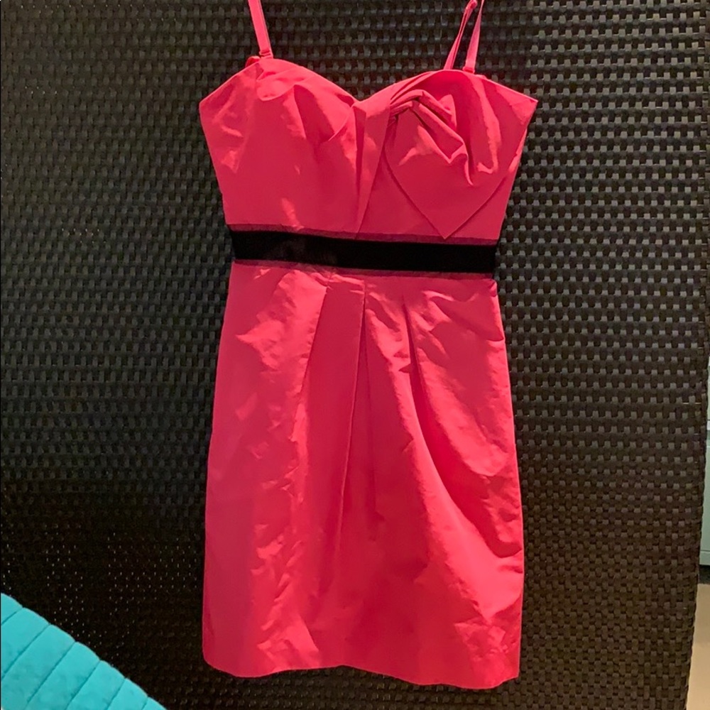 Strapless or strapped pink BCBG dress
